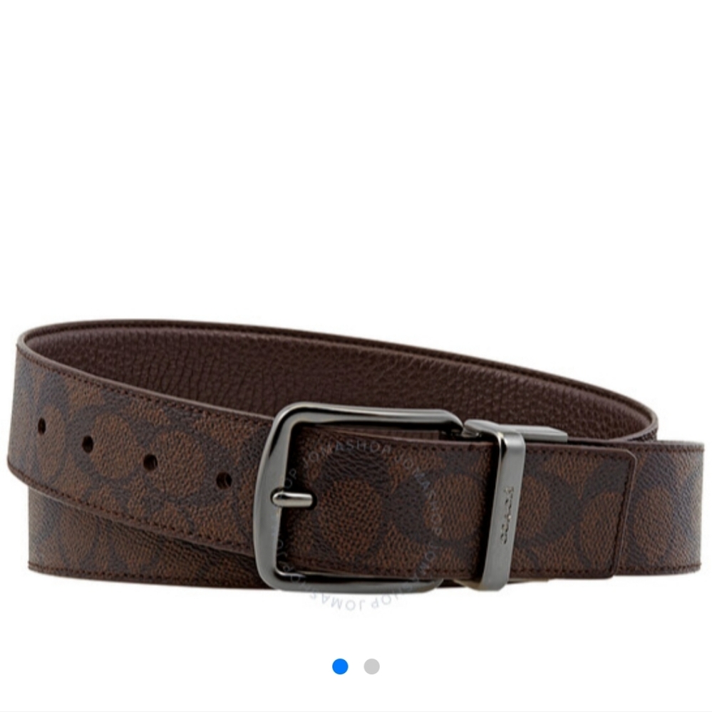 Coach Leather Harness Signature Reversible Cut To Size Belt